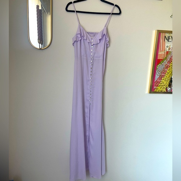 Forever 21 Dresses & Skirts - *Sale today*BEAUTIFUL Light Lilac Maxi dress with mother of pearl buttons